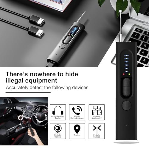 Image of Hidden Camera Detector, Anti-Spy Detector, Hidden Device GPS Detector, Camera Detector, Bug Detector, Privacy Protector, Signal Scanner for Hotels Office Home Travel, 5 Levels Sensitivity (B72)