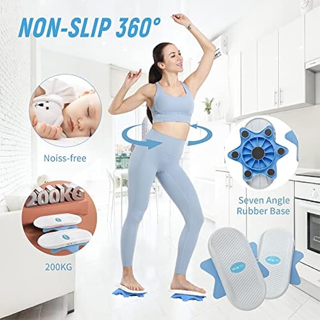 Ab Twister Board,Twister Exercise Board,Waist Twisting Disc-Ab Board Exercise,Twisting Stepper,Waist Trainer Trimmer,Ab Board-for Ab Exercise Abs Core,Slimming Waist Full Body Toning Workout Home Gym