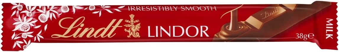 LINDOR Milk Chocolate Bars 38 g (Pack Of 24)