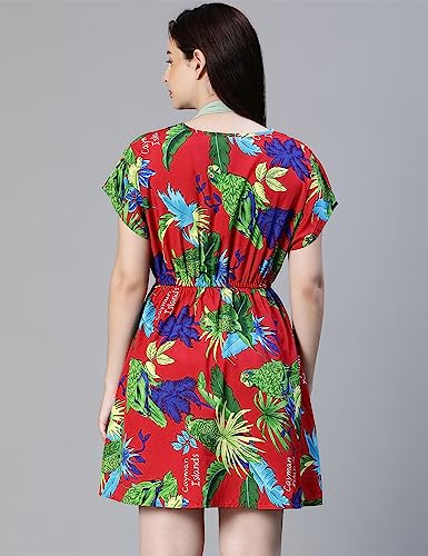 Image of oxolloxo Women Elasticated Tie-Knot Beachwear Kaftan