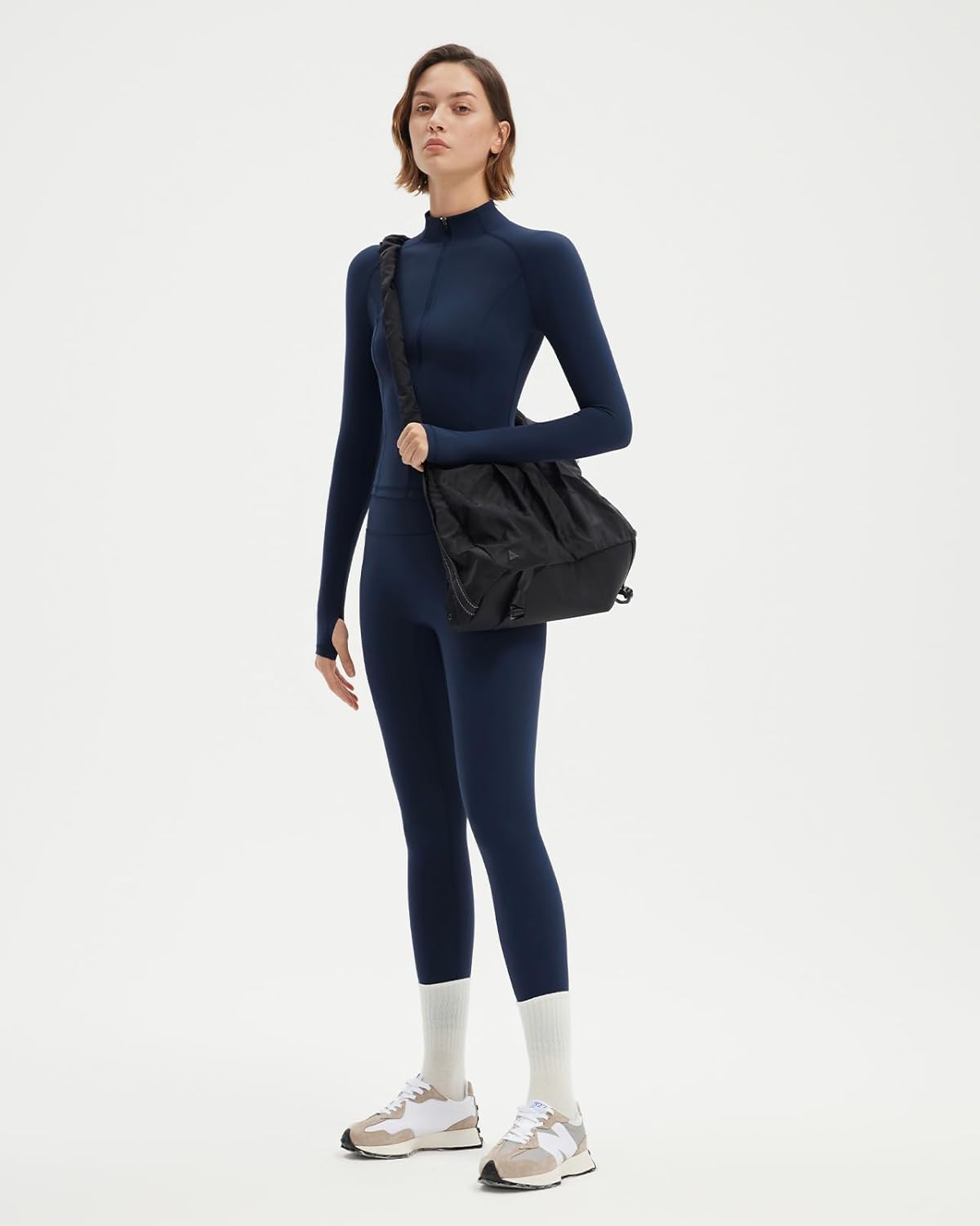 SUUKSESS Women 2 pieces Workout Sets BBL Full Zip Up Jacket High Waist Gym Leggings - Image 6