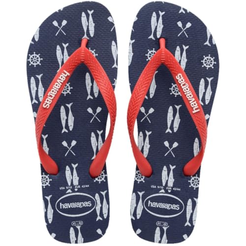 Havaianas Top Nautical, Chanclas Hombre, Navy/Red Ruby, 41/42