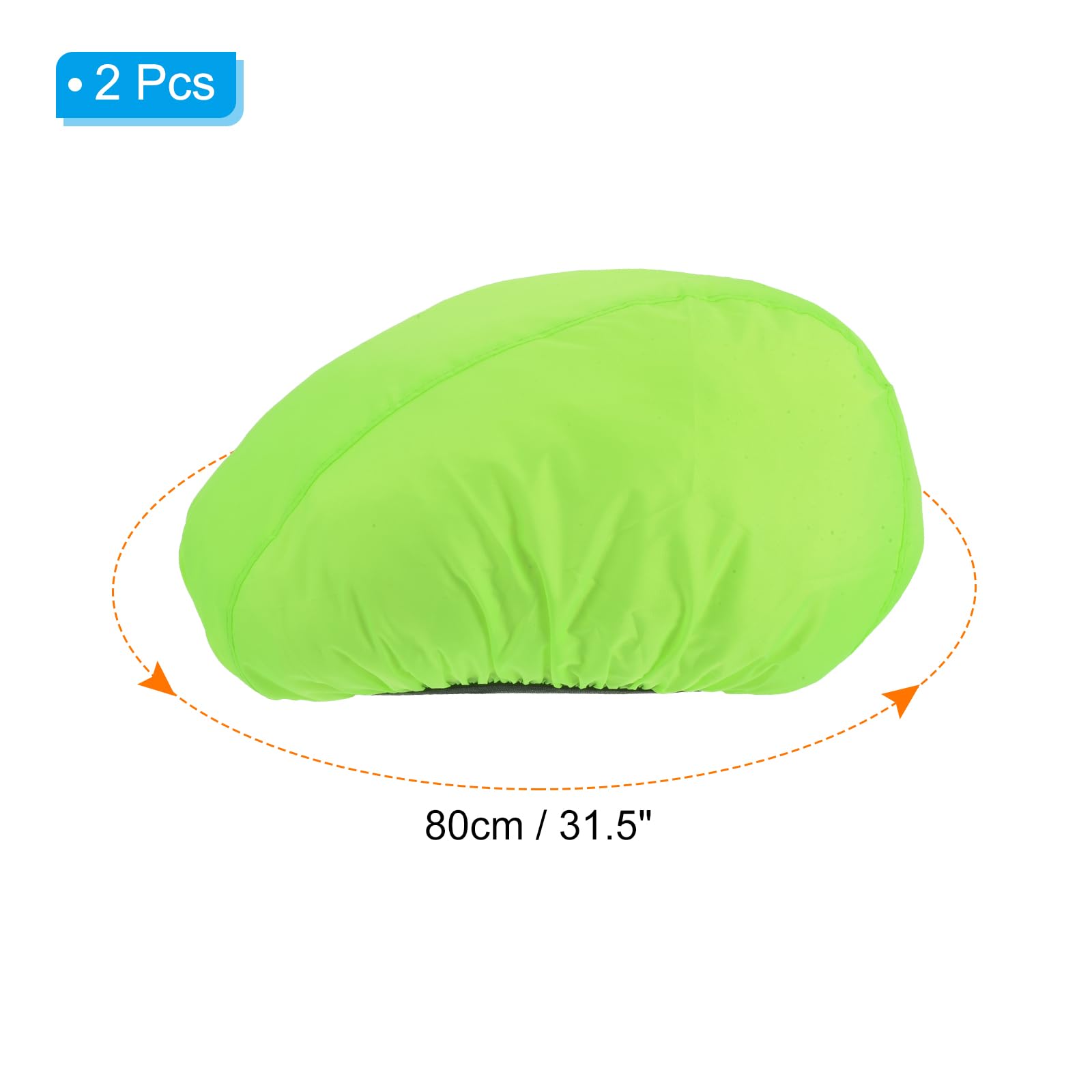 PATIKIL Cycling Bicycle Helmet Cover, 2 Pack Motorcycle Helmet Rain Cover Waterproof Ride Gear Helmet Cover for Road Cycling Green - Image 2