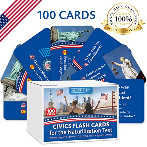 US Citizenship Test Civics Flash, citizenship Study Guide 2020, US Citizenship Test Civics Flash Cards for The Naturalization exam,100 USCIS Questions and Answers, American citizenship Flash Cards