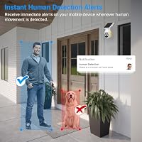 FameVibe 1080p Security Camera Wireless with Solar Panel, AI Human Detection, 2-Way Audio, Color Night Vision, Cloud Storage (Sold Separately), Indoor/Outdoor Surveillance Bullet Cam — image 3