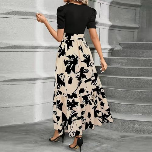 Summer Dresses for Women 2025 Casual Flowy Floral Maxi Dress Elegant Empire Waist Beach Dresses4