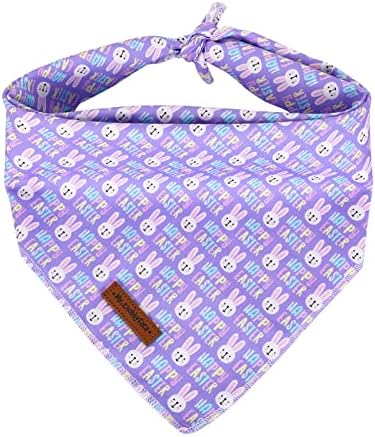 MR. CHUBBYFACE Easter Dog Bandanas Reversible Triangle Bibs Scarf Accessories for Dogs Cats Pets