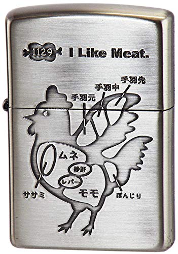 ZIPPO ジッポーライター オイル ライター アイ ライク ミート チキン ニッケル NI