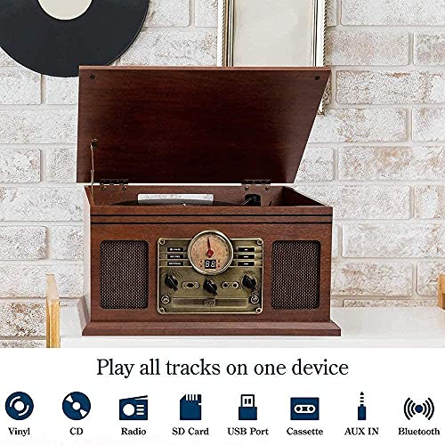 TAISK Tourne-Disque, Gramophone, Tourne-Disque, Centre de Musique rétro en Bois Hi-FI avec télécommande Tourne-Disque… - Les Beatles, Paul McCartney, John Lennon, RIngo Starr, George Harrison TAISK Tourne-Disque, Gramophone, Tourne-Disque, Centre de Musique rétro en Bois Hi-FI avec télécommande Tourne-Disque… – Image 4
