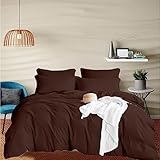 EGYLIN 800 TC Egyptian Cotton Chocolet Duvet Cover Set King Size 100% Long Staple Cotton Brown Quilt Cover With 2pc PillowShams, Luxurious Soft Sateen Bedding Set