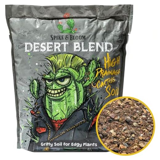 High Drainage Cactus Soil Potting Mix with Mycorrhizal Fungi - 8 Pounds / 4 Quarts of Soil for Succulents and Cactus - Slightly Acidic, Gritty Soil for Healthy Indoor Plants - Spike & Bloom