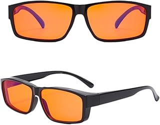 CutitiUU 98% Blaulicht-blockierende Brille,TR90 Anti-Blaulicht Anti-Ermüdungsbrille,Anti Blaulicht Lesebrille Blaues Licht Blockierung,Amber getönte Gaming-Brille für besseren Schlaf