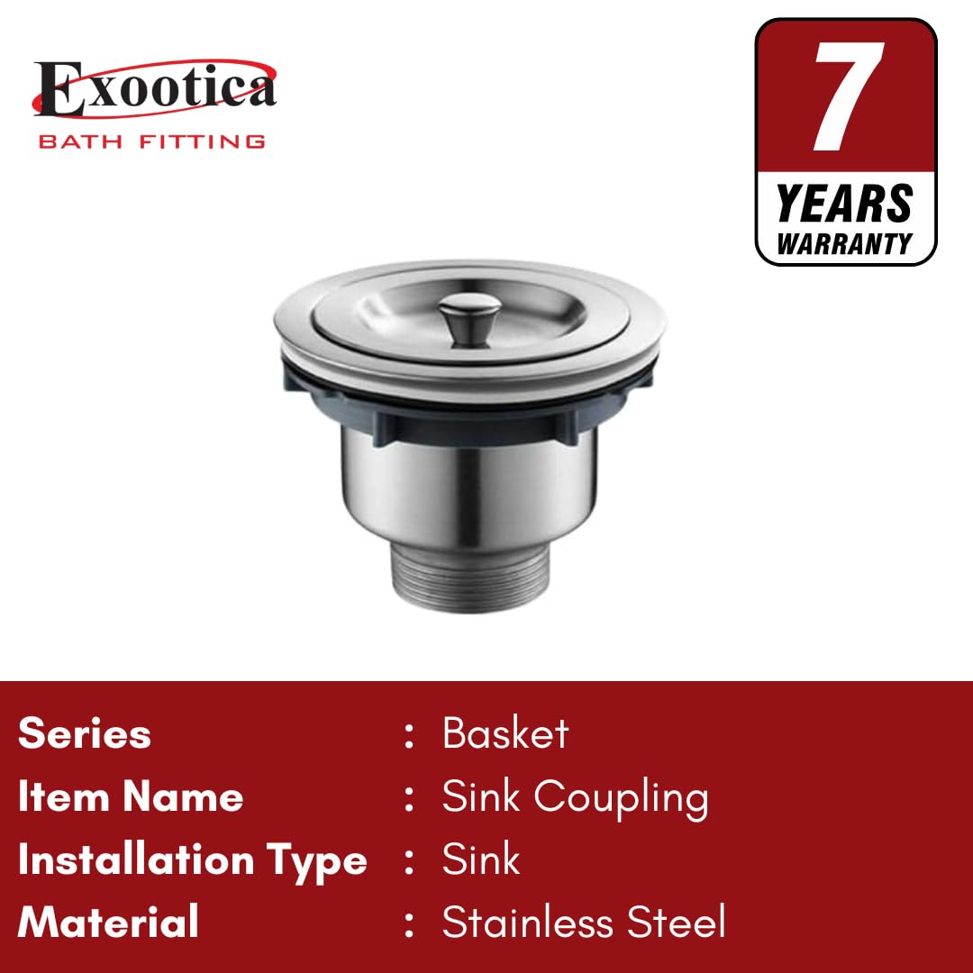 Stainless Steel Sink Waste Coupling - Durable Drain Jali -2