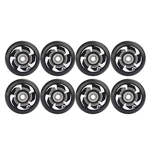 SSCYHT 8 Stück Inline Skate Wheels 72Mm 76Mm 80Mm Inline Skates Ersatzrad Mit ABEC-9 Lagern,Weiß,80mm
