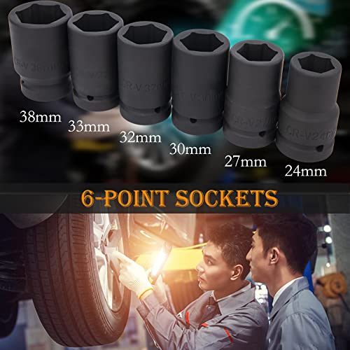 Heavy Duty Torque Multiplier Wrench Set, Torque Wrench Labor Saving Torque Multiplier Wrench Lug Nut Remover Lug Nut Wrench 1 Inch w/ 8 Cr-v Socket
