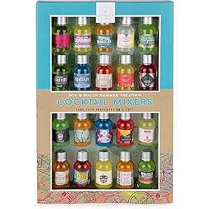 Modern Gourmet Foods, Mix & Match Zomer Cocktail Mixer Cadeauset, Set van 20 Smaken Inclusief Appletini, Blue Hawaaian…