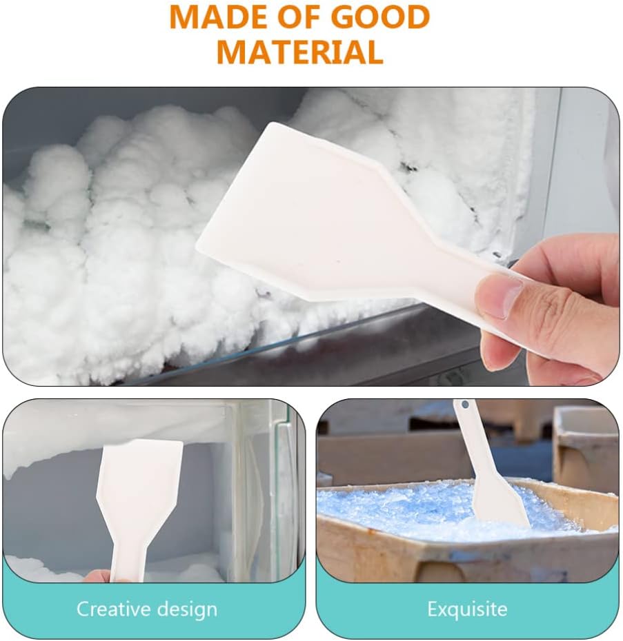 10pcs deicing Shovel Car Snow Scraper refrigerador para cuarto car Frost Scraper deicing Scoops Vehicle Snow Removal Refrigerator Ice Scraper White Plastic Unclog Automatic