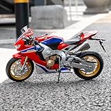 TGRCM CZ Honda CBR 1000RR 1000RR Jouet de moto en alliage de zinc avec son et lumière pour collectionneurs et enfants de 3 ans Cadeau d'anniversaire (rouge)