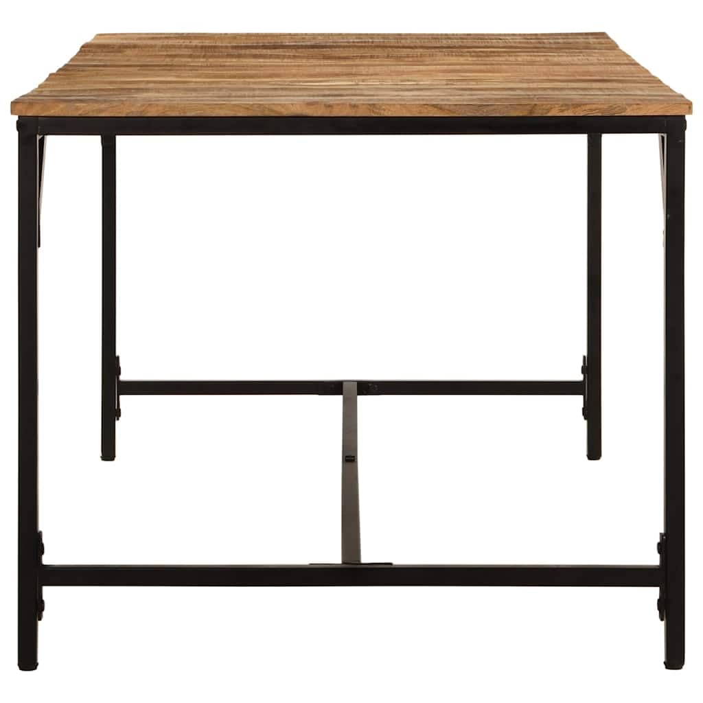 Mesa de comedor 180 x 90 x 75 cm, mango de madera maciza gruesa, marco de hierro robusto, para comedor, cocina, familias numerosas, diseño duradero