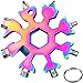STEBRUAM Outil multifonction flocon de neige 18 en 1 flocon tournevis Outil Tout Puissant en acier inoxydable portatif Ouvre Bouteille Cadeau Noel pour les voyages quotidiens Camping Adventure Tools
