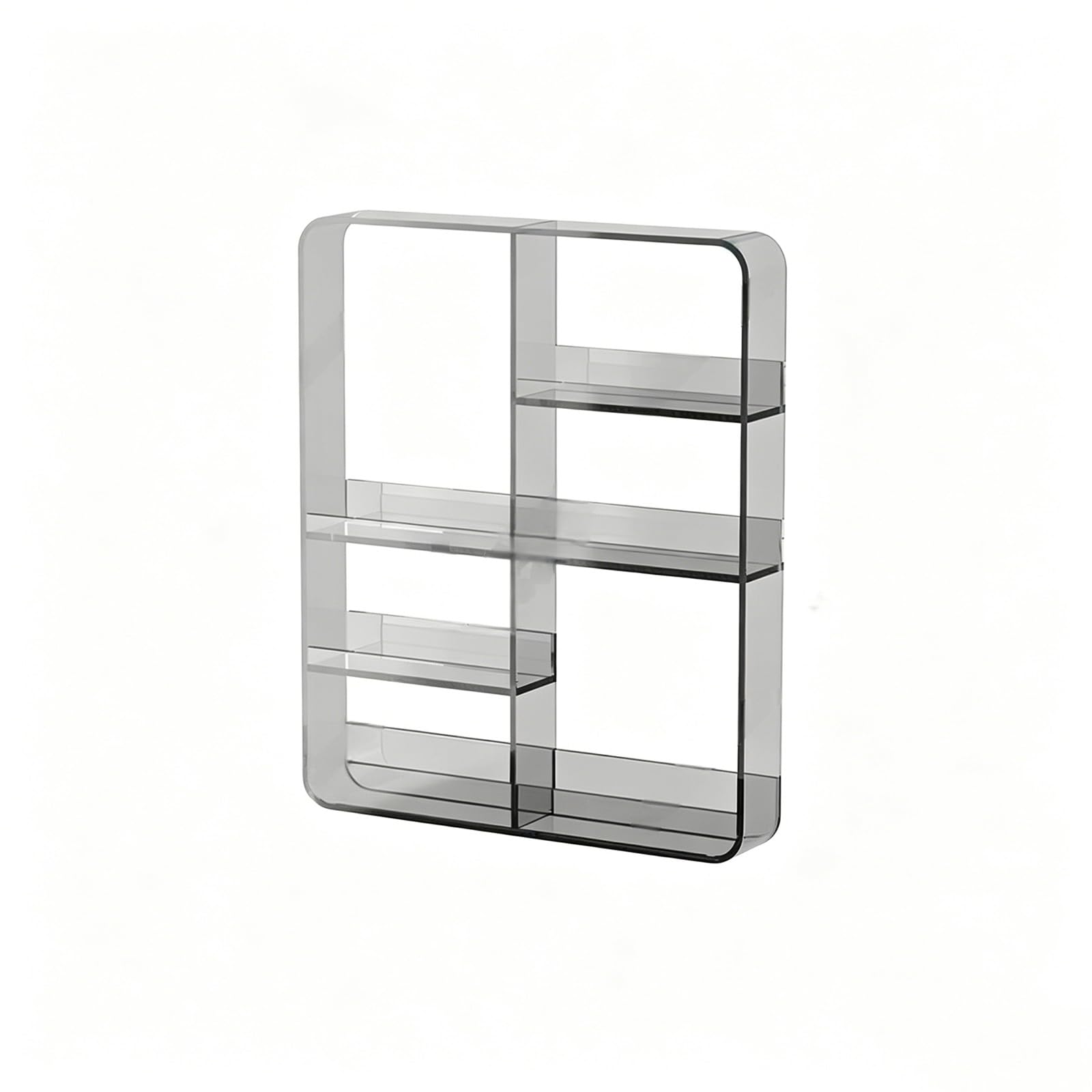 Dexinhdh B Clear Acrylic Floating Shelves, Wall-Mountable Craft Paints Holder, No-Drill Vanity Cosmetics Storage Cabinet For Edroom, Athroom, Kitchen, Living Room Decor(B)