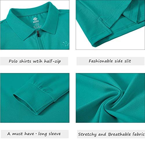Jinshi Half Zip Sweatshirts Women Pullover Moisture Wicking Golf Wear Long Sleeve Riding Shirts For Women Green L #TOP5