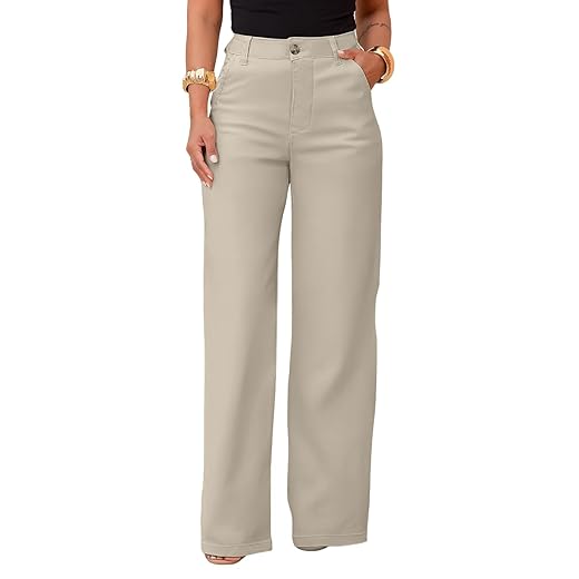 Calça Sarja Wide Leg Pantalona Alfaiataria Feminina com Lycra Cintura Alta Bolso Faca Elegante Confortável Premium
