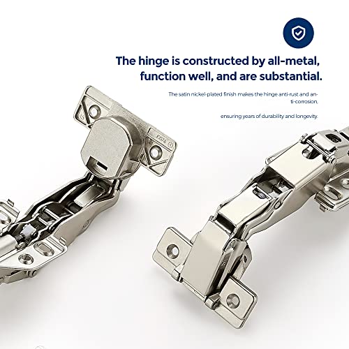 Ravinte 5 Pair 10 Pack Face Frame Kitchen Cabinet Hinges, 165 Degree Soft Close Kitchen Cabinet Door Hinges for Lazy Susan Corner Kitchen Cabinets, Clip-on Full Overlay Concealed Cabinet Hardware by Ravinte - Image 5