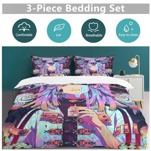Housse de couette 220x240 feuille 3D et 2 taies microdouce - 6