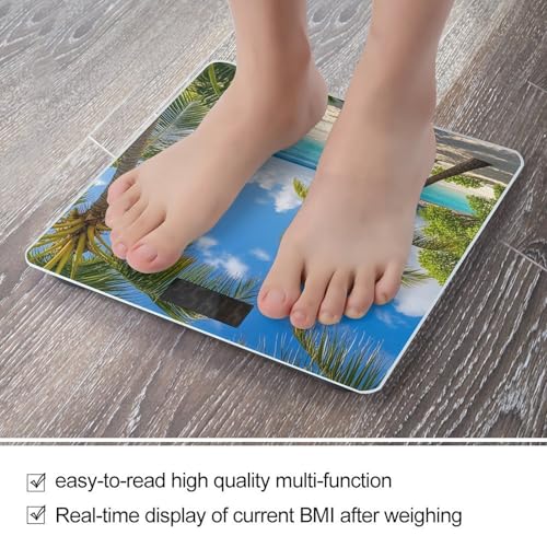 Báscula digital para baño Tropical Palm Tree Hawaii Beach miniatura 5