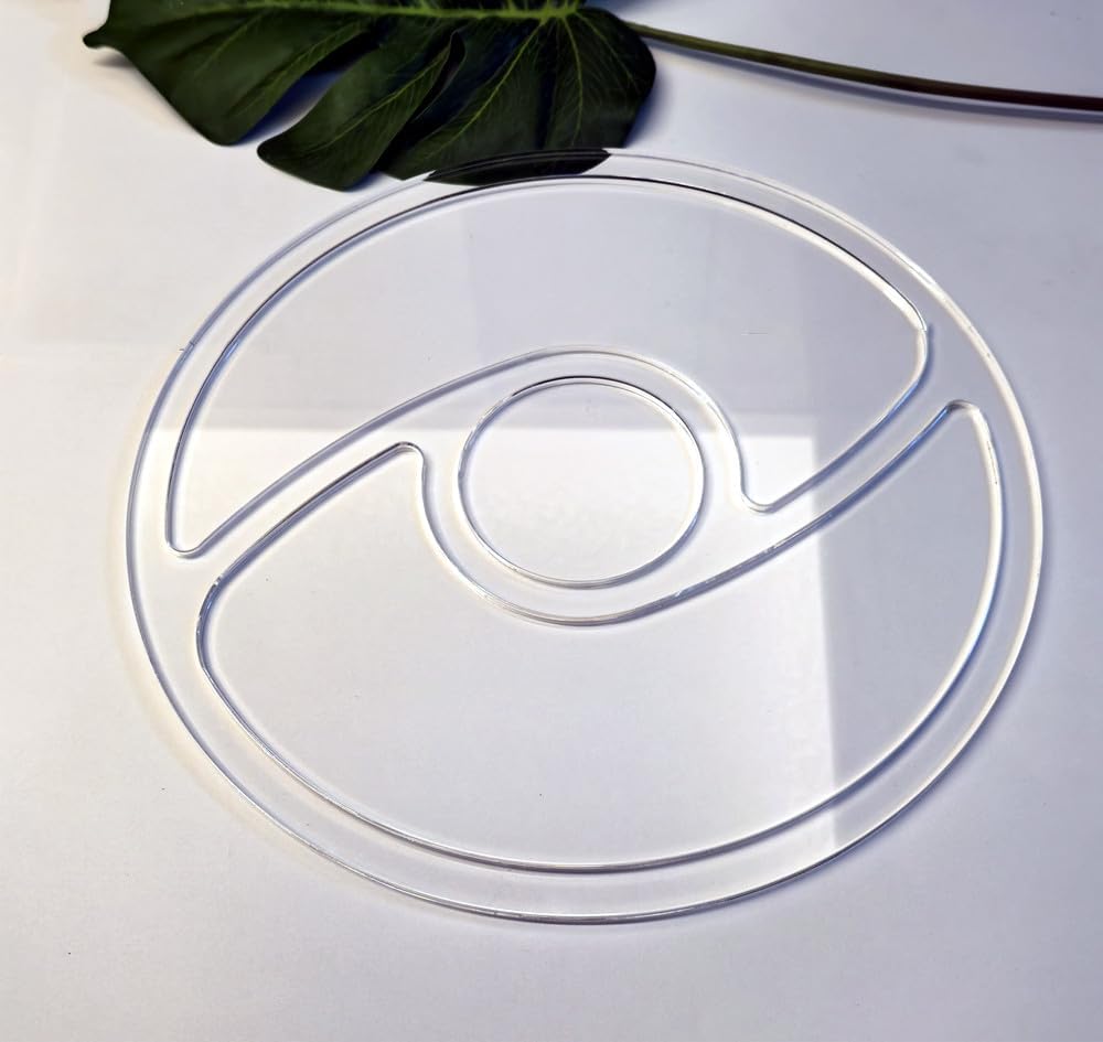 Acrylic Round Swirl Serving Tray Router Templates,12" Plexiglass Serving Tray with Dual Swirl Pockets, Elegant Round Design Quilting Templates