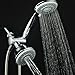 Hotel Spa AquaStorm 30-Setting SpiralFlo 3-Way High Pressure Luxury Shower Head/Handheld Showerhead Combo with Water Saving Economy Mode/Chrome