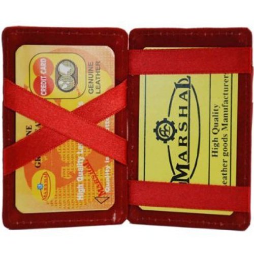 MARSHAL Genuine Leather Bifold Magic Wallet Card Case #1420CF