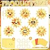 AmazingSpark 30 Pcs Sun Suncatchers Paper Craft Spring Sun Face DIY Stained Glass Effect Tissue Paper Kits Gift Bulk for Summer Sunshine Activities Art Party Decor #2