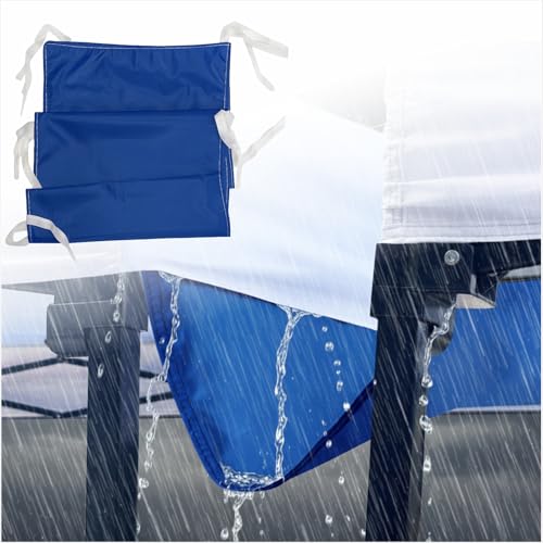 Rain Gutter for Pop Up Canopy, 10FT Waterproof Canopy Rain Gutter Between Tents, Replacement Tent Gutter Accessory for Canopies, Keeps Water from Leaking Between Canopies (Blue)