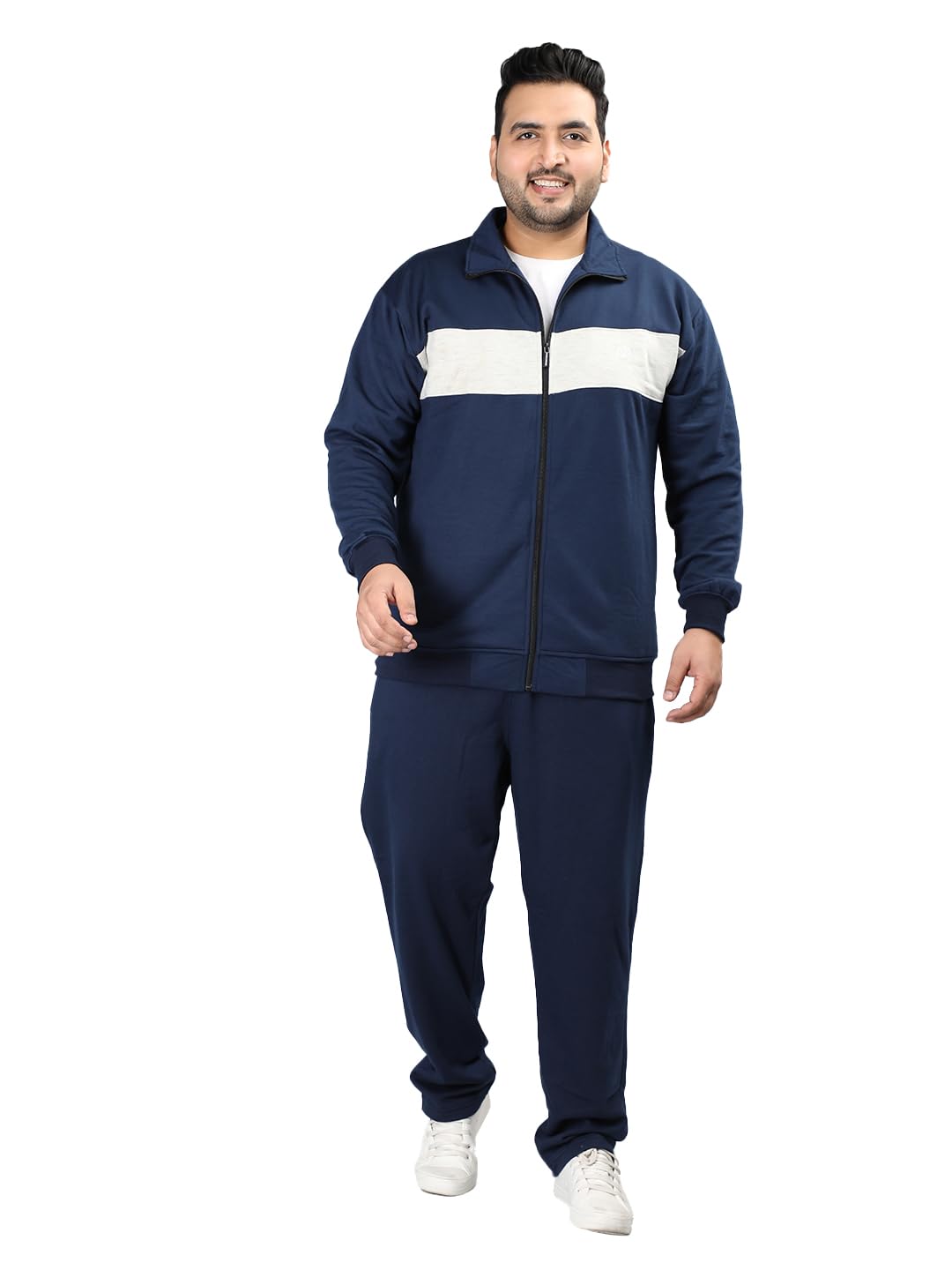 CHKOKKO Men's Plus Size Winter Track Suit Zipper Set-picture-54