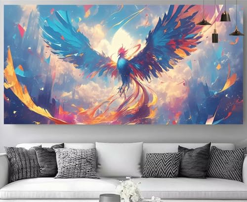 Diamond Painting Phénix XXL 40x80cm broderie diamant kit complet pour adultes
