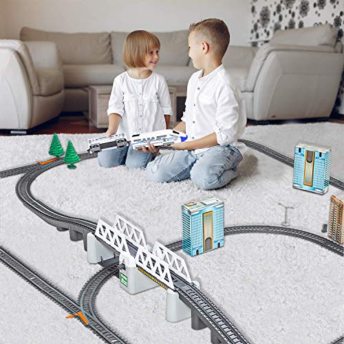 Qmecha Electric Train Set For Kids - High Speed Bullet Train With Tracks, Sound & Light, Experience Polar Express With Many Accessories And Multiple Paths #TOP6