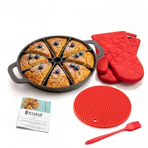KUHA Cast Iron Scone Baking Pan