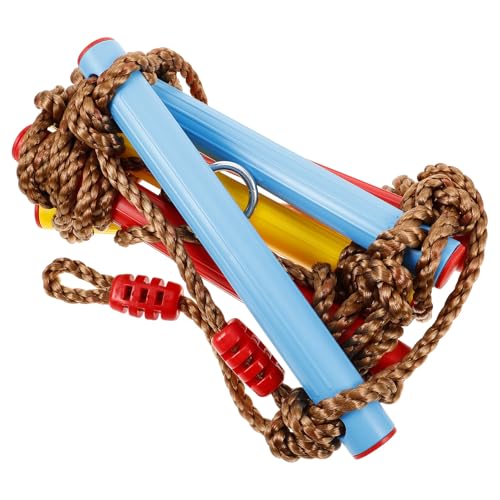 FIXOSHEE Échelle de Corde pour Garçon et Filles, D’Escalade Extérieur et Intérieur en PE, Longueur Ajustable Fixation Souple, Équipement de Jeu pour Développement de Coordination