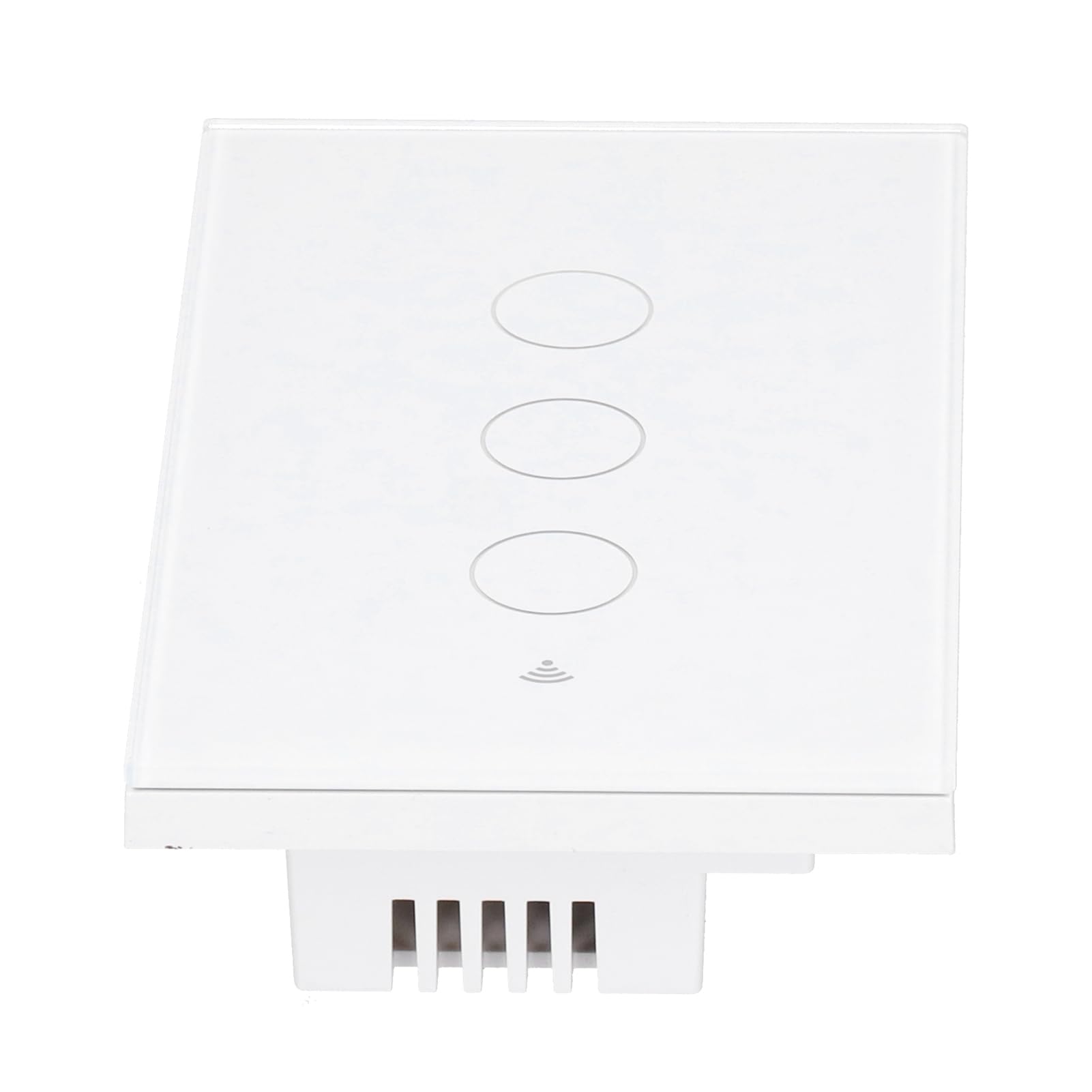 Interruttore tattile intelligente con luce, telecomando, 3 gruppi, tipo americano, compatibile con Tuya Zigbee, interruttore a parete intelligente per la domotica, design moderno, (Bianca)