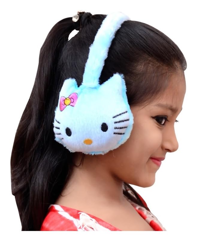 sikander Kitty Ear Muffs Winter Cute Outdoor Wear Adjustable Knitted Ear Muffs/Warmer for Children Kids Girls and Women Pack Of 1-picture-30