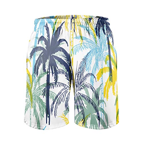 Ktewqmp Zomer zwembroek kokosnootboom mannen zwembroek zwemshorts heren met zakken sport - Image 4