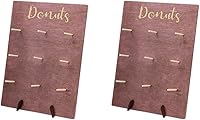 Vista 1 de 2 soportes de pared de madera con forma de rosquilla, reutilizables, rústicos, suministros de fiesta para bodas, cumpleaños, festivales, decoración