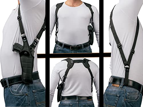 Akar Right Hand Vertical Shoulder Holster Fits Glock 17,19,21,22,26,27,30,31,33,34,36,37