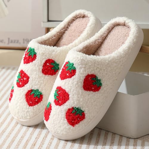 Image of Cozy Furry House Slippers for Women /Men Cute Warm Indoor Non-Slip Winter Cozy Shoes
