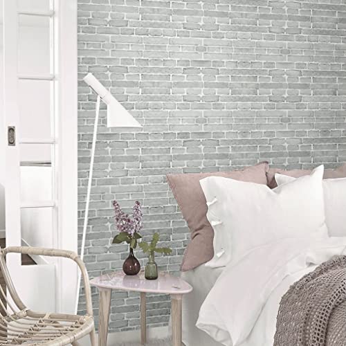 image for Arthome WALL DECOR Arthome White/Grey Brick Paper,43x300cm Self Adhesi
