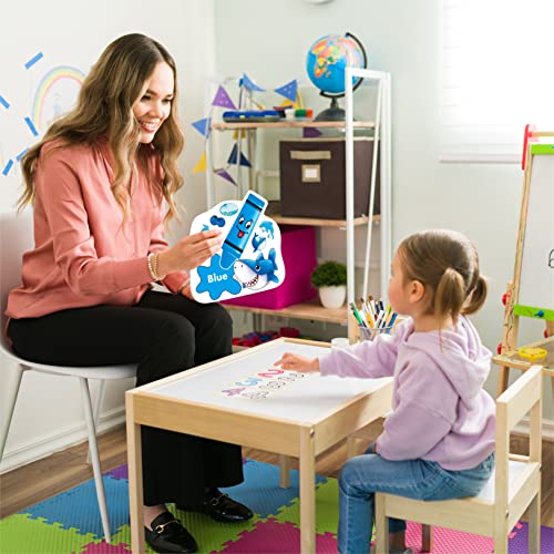 10 Pcs Color Posters, Color Cutouts Bulletin Board Set Fruit Animal Plant Word Color For Toddler Kid Learning Color Family Classroom Decoration Supplies, 12” X 11.5” #TOP5