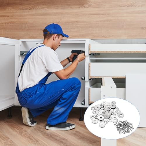 Fixation en forme de 8 contre la déformation du bois de table uxcell 20pcs