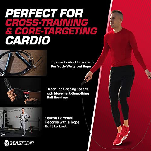 Beast Gear Speedrope für Erwachsene Fitness Springseil für Cardio-Training